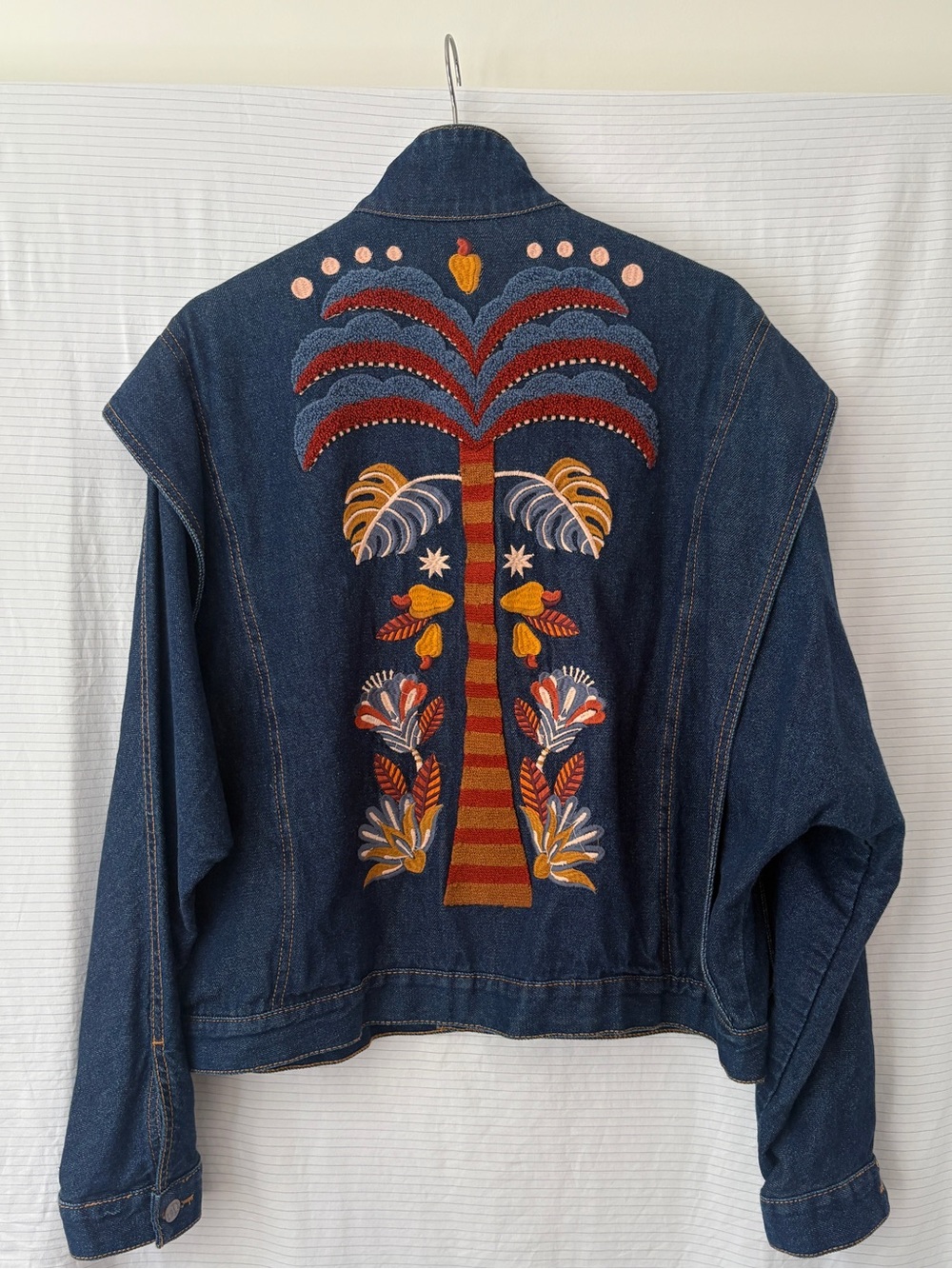 FARM RIO Embroidered Dark Blue Denim Jacket - RARE FIND - BRAND NEW - Picture 3 of 7